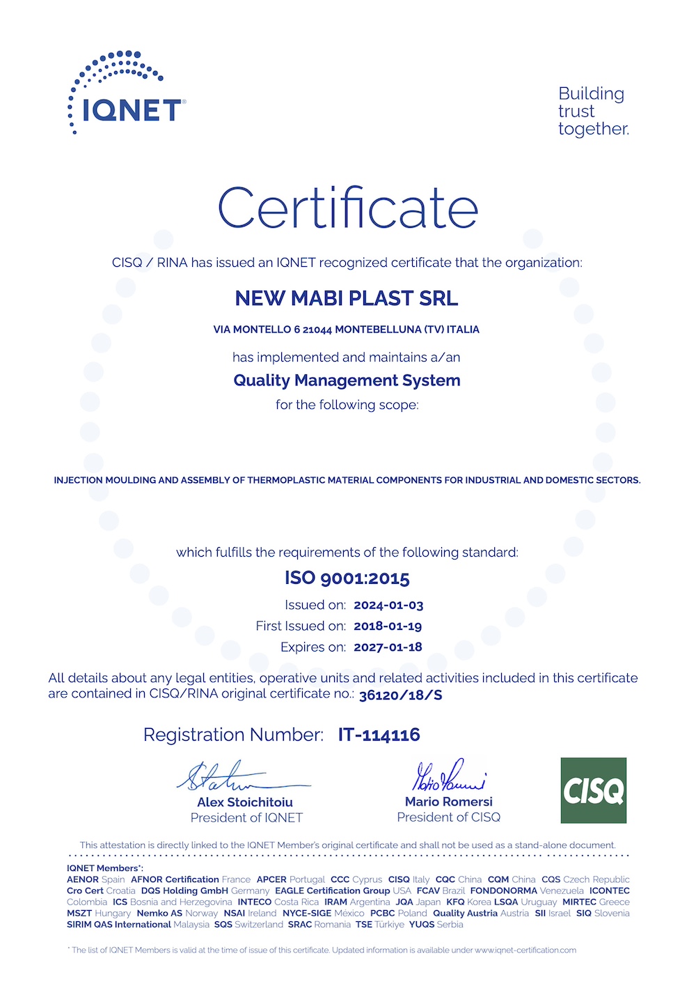 Certificazioni